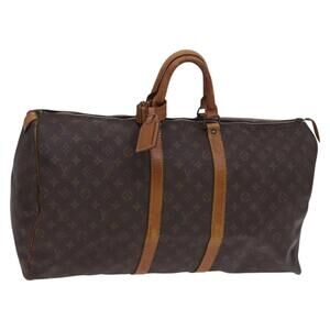 LOUIS VUITTON Monogram Keepall 55 Boston Bag Vintage M41424